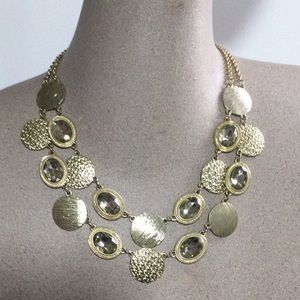 Gold Multi Disc Chunky Necklace